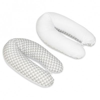 PQP Gravidkudde Rogal - Grå Trianglar med Vit Baksida