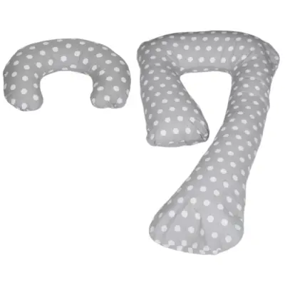 PQP Gravidkudde - Set - Polka Dots On Grey