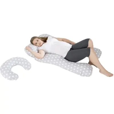 PQP Gravidkudde - Set U - Polka Dots On Grey