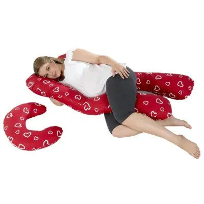 PQP Gravidkudde - Set U - Vit Hearts