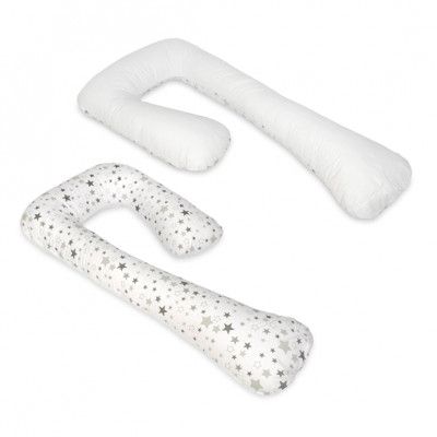 PQP Gravidkudde Typ 7 - Stjärna Grå med Vit Baksida