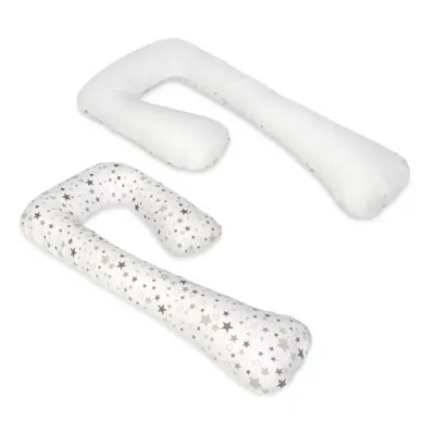 PQP Gravidkudde Typ 7 - Stjärna Grå med Vit Baksida