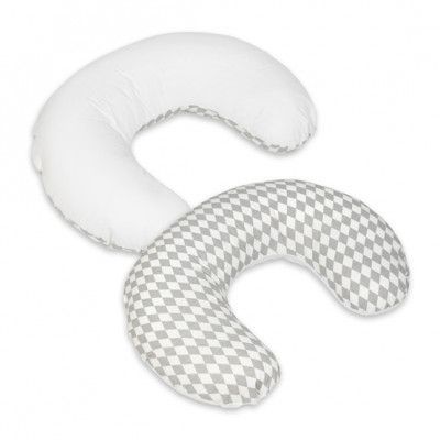 PQP Gravidkudde Typ C - Liten - Harlequin med Vit Baksida