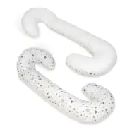 PQP Gravidkudde Typ C - Stjärna Grå med Vit Baksida