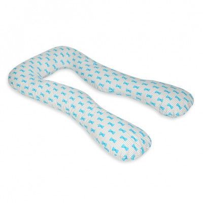 PQP Gravidkudde Typ U - Blå Rosetter