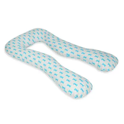 PQP Gravidkudde Typ U - Blå Rosetter