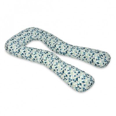 PQP Gravidkudde Typ U - Blå Trianglar