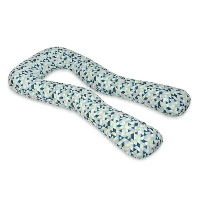 PQP Gravidkudde Typ U - Blå Trianglar