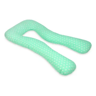 PQP Gravidkudde Typ U - Turkos med Vita Stjärnor