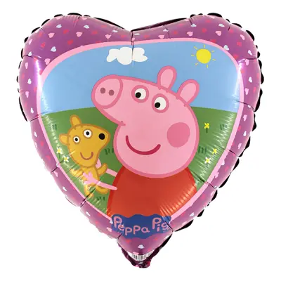 Folieballong Hjärta Greta Gris & George