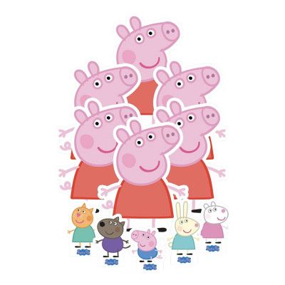 Greta Gris Bordsdekorationer i Papp - 11-pack