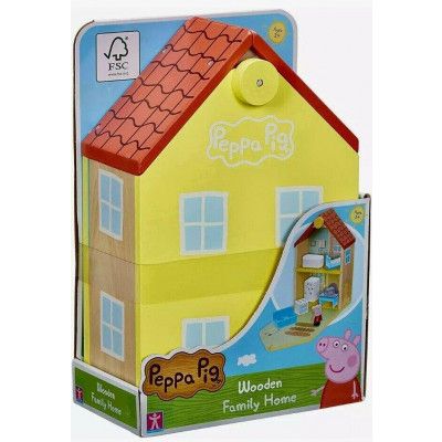 Greta Gris Hus med möbler i trä