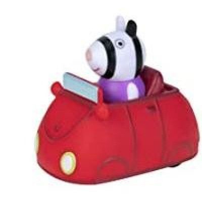 Greta Gris Mini Fordon Zebra i röd bil