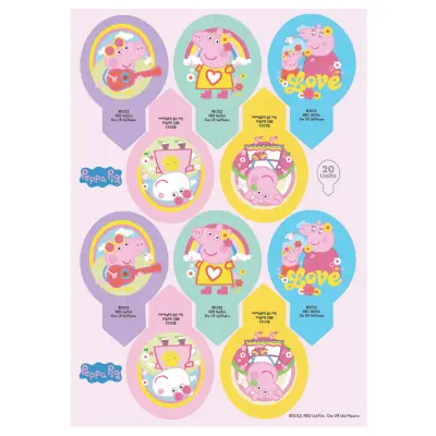 Greta Gris/Peppa Pig Ätbara Muffinsdekorationer