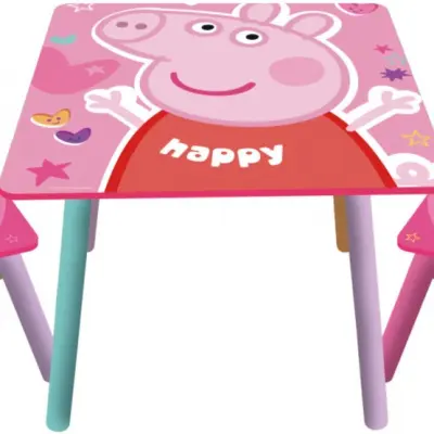 Nickelodeon - Bord Med Två Stolar Greta Gris 50 X 40 Cm Rosa