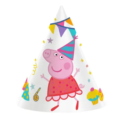 Partyhattar Greta Gris™ Peppa’s Party - 6-pack
