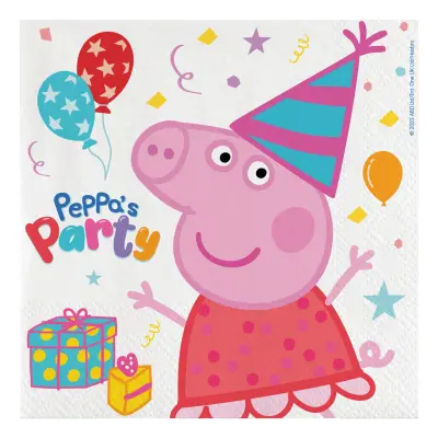 Servetter Greta Gris™ Peppa’s Party - 20-pack