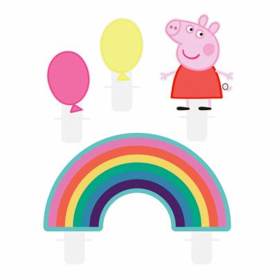 Tårtljus Greta Gris - 4-pack