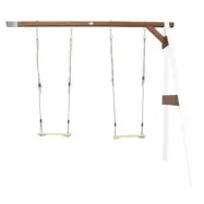 AXI Axi - Trägunga - Väggmonterad - Dubbel - Vit/Brun