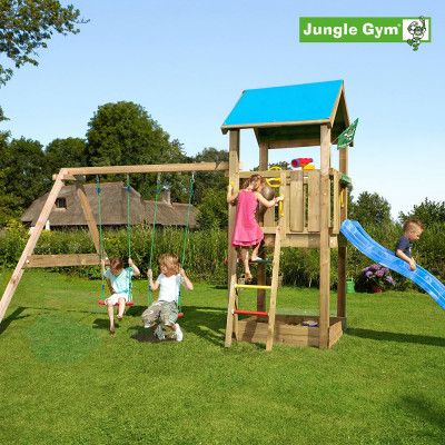 Jungle Gym Castle lektorn komplett inkl. Swing, Klätterställning
