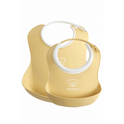 BabyBjörn Haklappsset, 2-pack - Blekgul