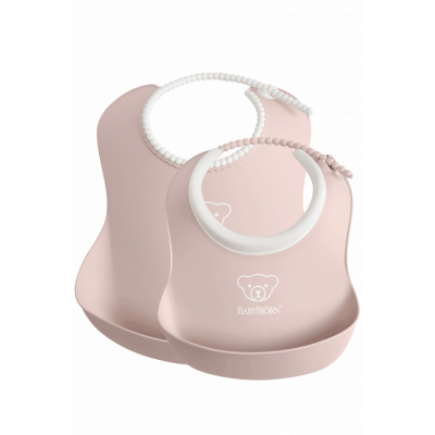 BabyBjörn - Haklappsset, 2-pack - Blekrosa