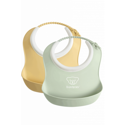 BabyBjörn Liten Haklapp, 2-pack - Blekgul/Blekgrön