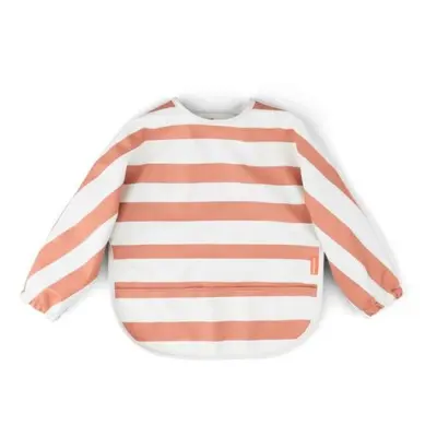 Done by Deer haklapp med ärm och ficka, randig papaya