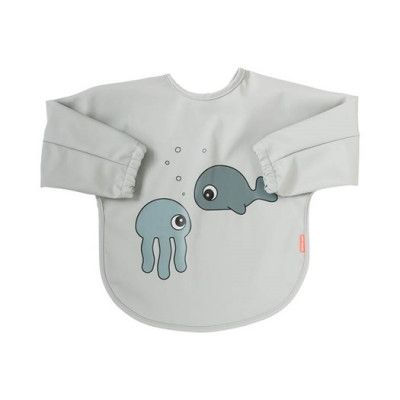 Done by Deer haklapp med ärm Sea friends 6-18 mån, grå