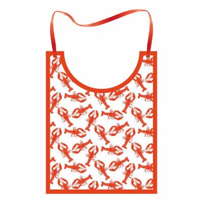 Haklapp Kräftor Röd/Vit