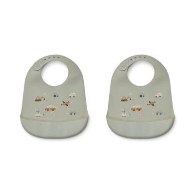 Liewood haklapp silikon Tilda 2-p, fordon/duvblå