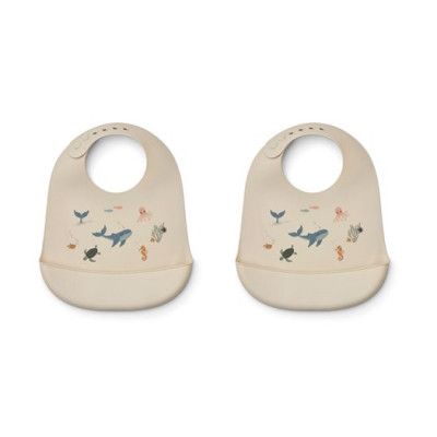 Liewood haklapp silikon Tilda 2-p, sea creature/sandy