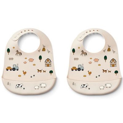 Liewood haklapp silikon Tilda 2-pack, bondgård/sand