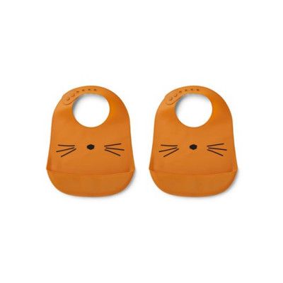 Liewood haklapp silikon Tilda 2-pack, cat mustard