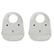 Liewood haklapp silikon Tilda 2-pack, rabbit dumbo grey