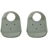 Liewood haklapp silikon Tilda 2-pack, rabbit faune green