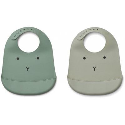 Liewood haklapp silikon Tilda 2-pack, rabbit mint mix