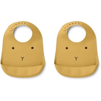 Liewood haklapp silikon Tilda 2-pack, rabbit yellow mellow