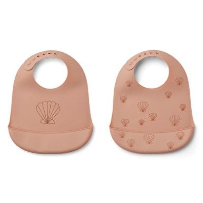 Liewood haklapp silikon Tilda 2-pack, sea shell/pale tuscany