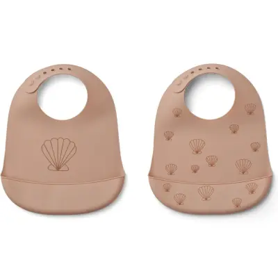Liewood haklapp silikon Tilda 2-pack, sea shell/pale tuscany