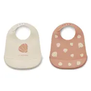 Liewood haklapp silikon Tilda 2-pack, snäcka/pale tuscany
