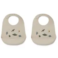 Liewood haklapp silikon Tilda 2-pack, space multi mix