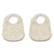 Liewood haklapp silikon Tilda 2-pack, splash dots/snäckor