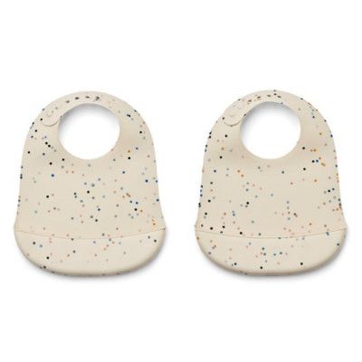 Liewood haklapp silikon Tilda 2-pack, splash dots/snäckor