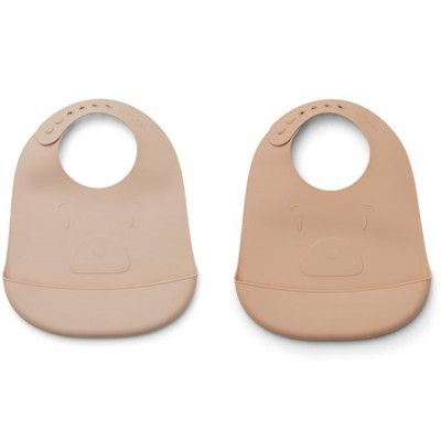 Liewood haklapp silikon Tilda relief 2-p, Mr Bear rose