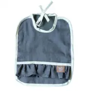 NG Baby haklapp med volang MOOD, graphite grey