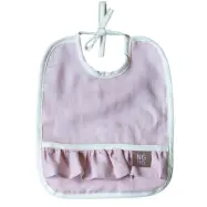 NG Baby haklapp med volang MOOD, rose