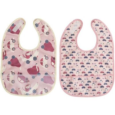 Rätt Start haklapp bilar 2-pack, lila/blå