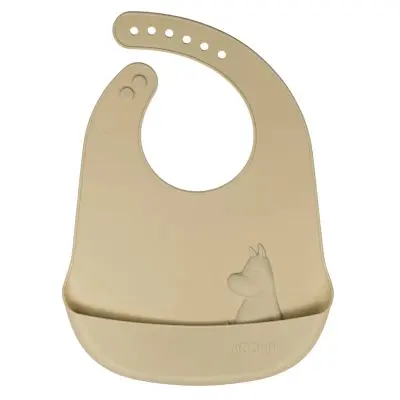 Rätt Start haklapp i silikon, Mumin latte beige