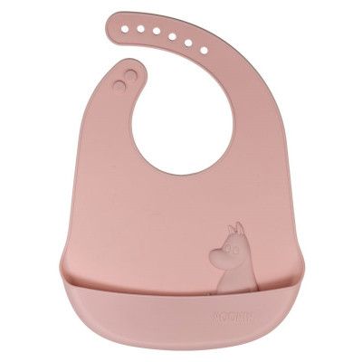 Rätt Start haklapp i silikon, Mumin rosehip pink
